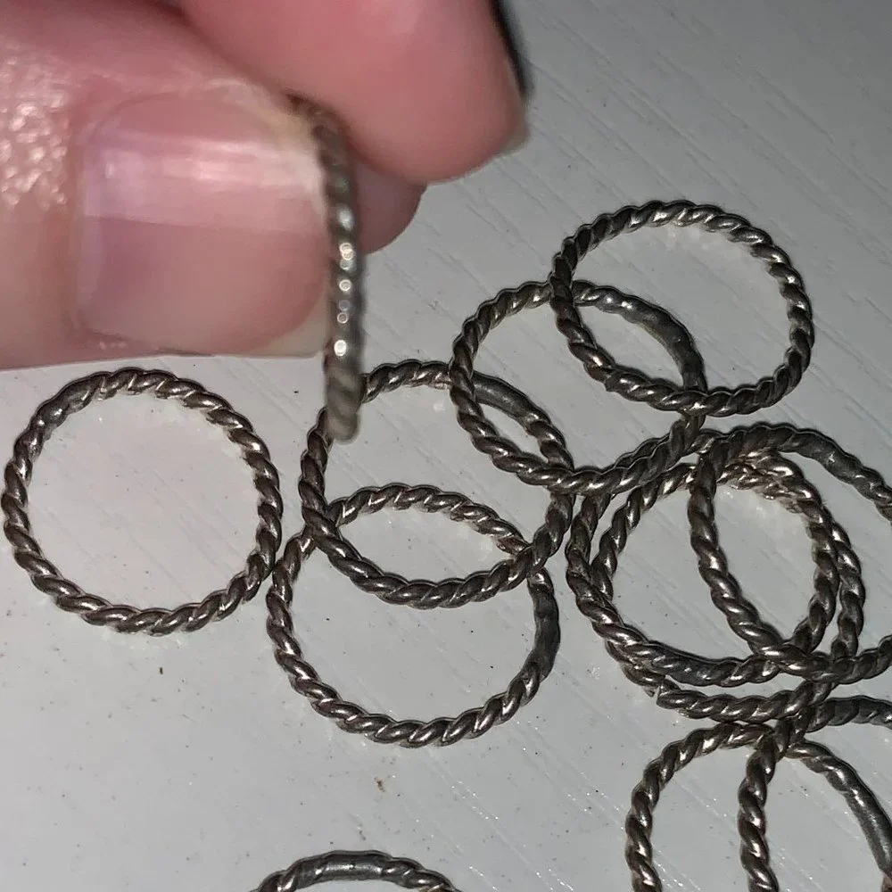 3 1/4 1.4mm Sterling Silver Thin Twist Ring